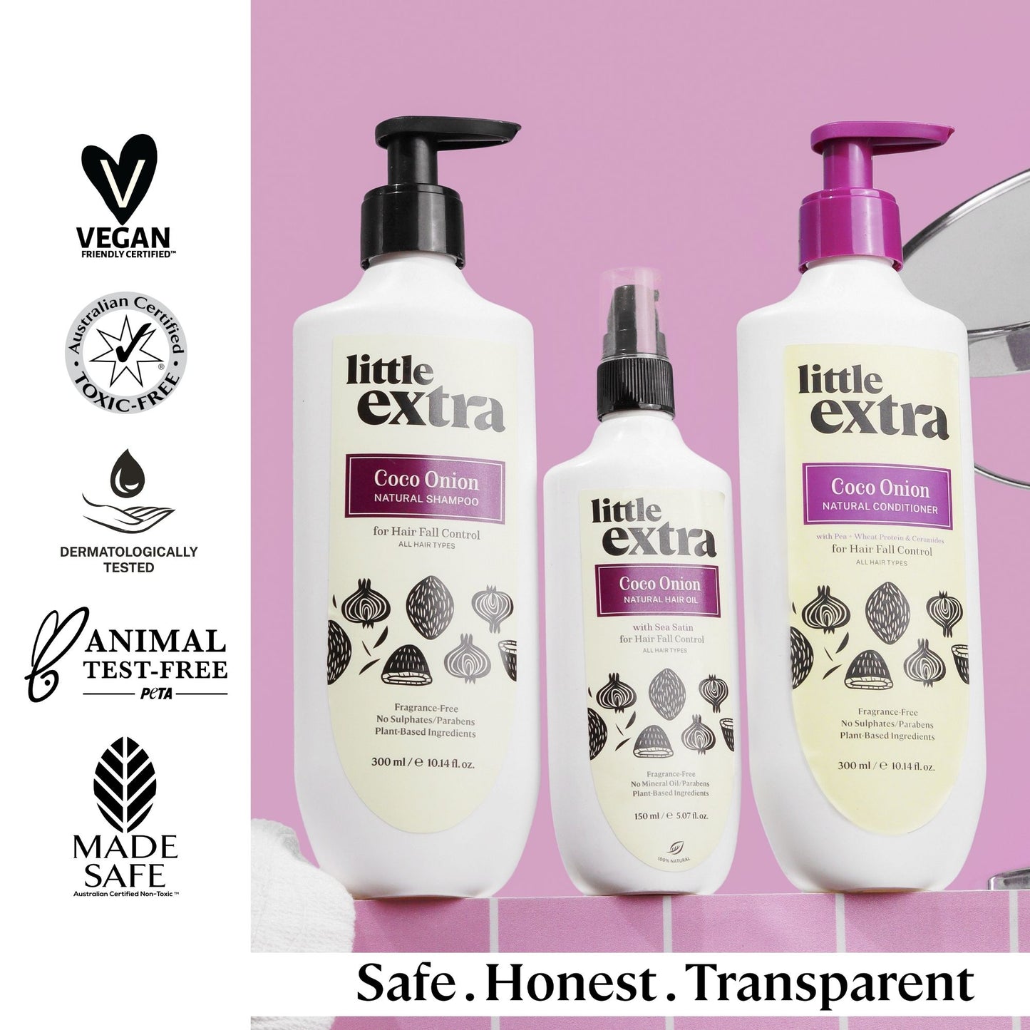 Hair Oil, Shampoo, and Conditioner Combo
