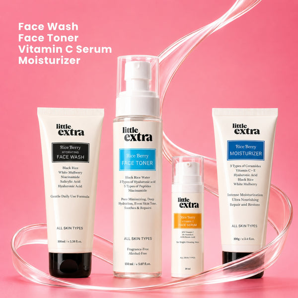 Night Glow Quad  | Rice Berry Face Wash, Toner, Vitamin C Serum & Moisturizer