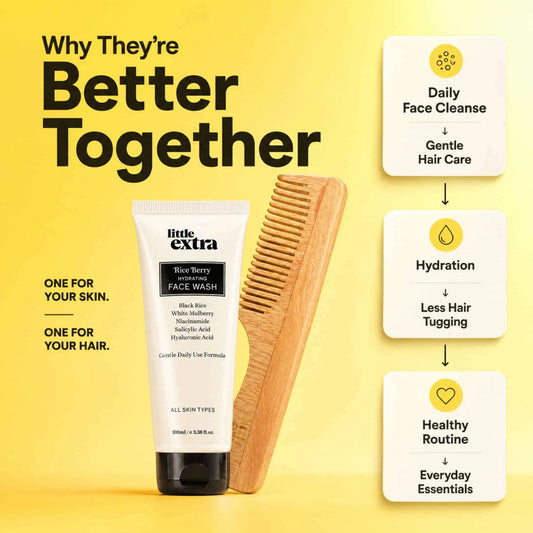 Rice Berry Face Wash & Wooden Neem Comb