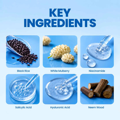 Rice Berry Hydrating Face Wash & Dual Tooth Neem Wood Comb