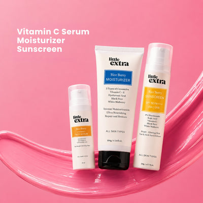 Holy Grail Trio  | Rice Berry Vitamin C Serum, Moisturizer & Sunscreen