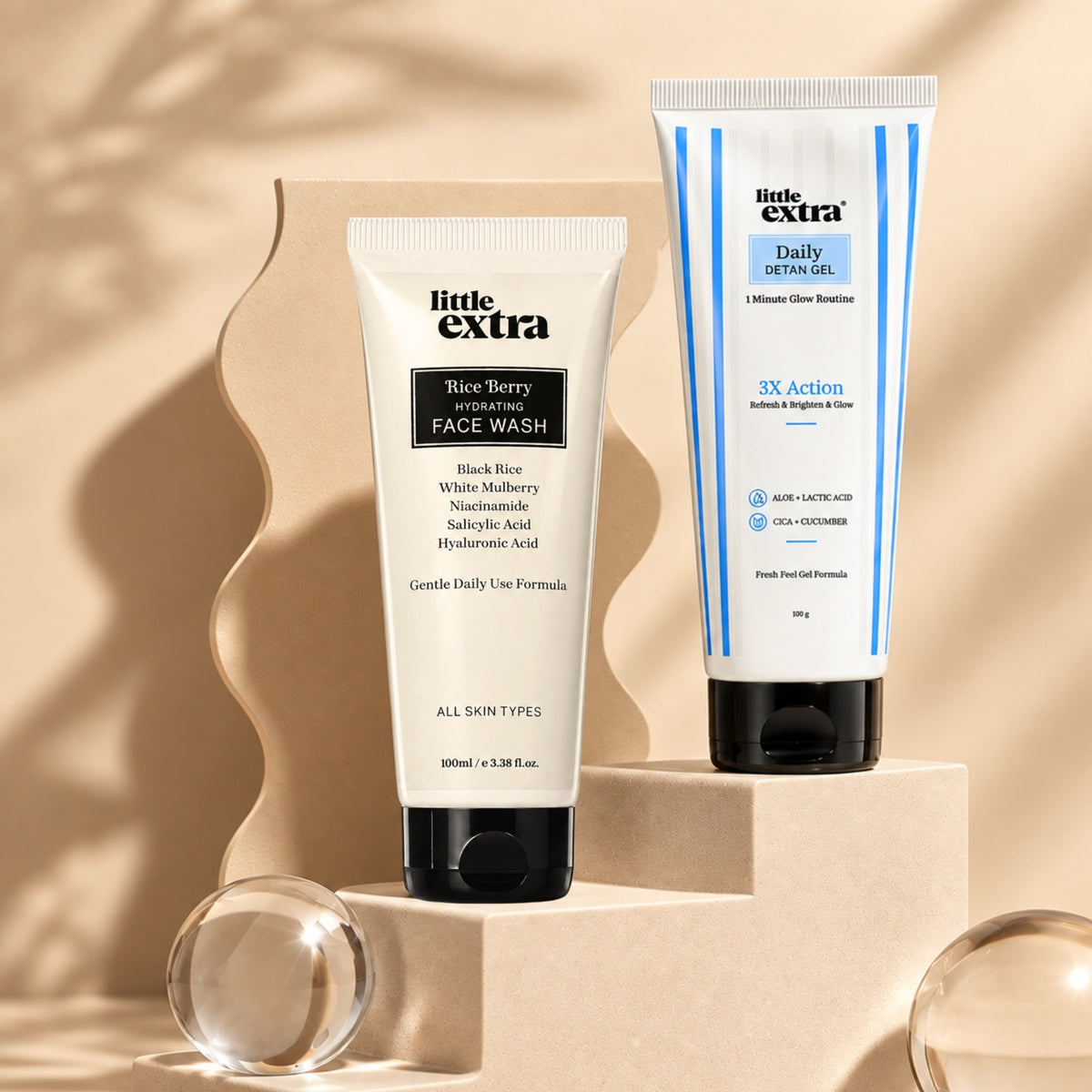 Fresh & Detan Duo | Daily Detan Gel & Rice Berry Facewash
