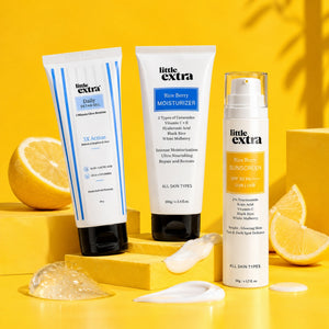 Detan Glow Trio | Daily Detan Gel, Rice Berry Ceramide Moisturizer & Rice Berry Invisible Sunscreen SPF 50 PA++++