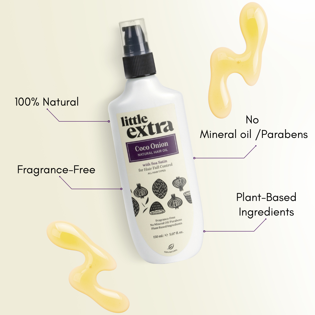 no mineral oil parabens hair oil by little extra