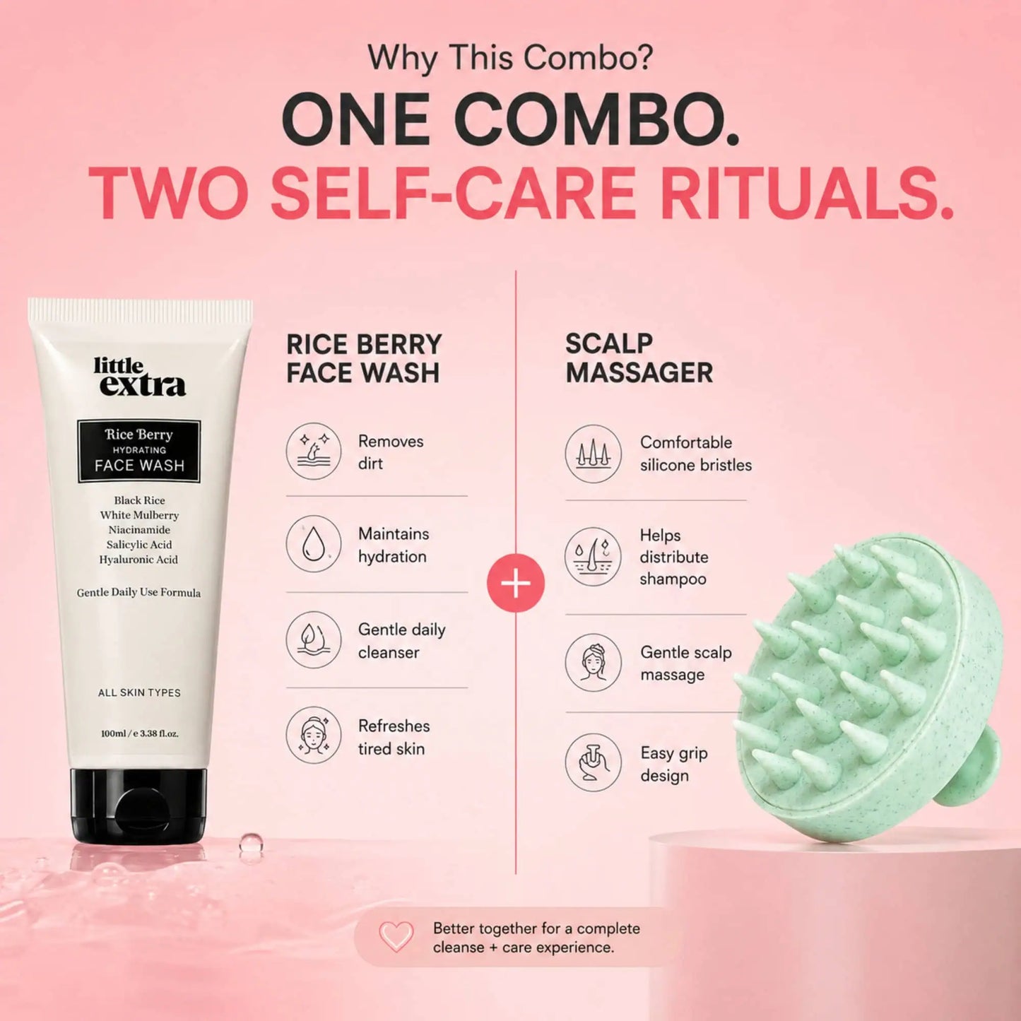 Rice Berry Face Wash & Scalp Massager