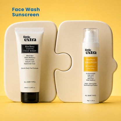 AM Essentials | Rice Berry Face Wash & Sunscreen