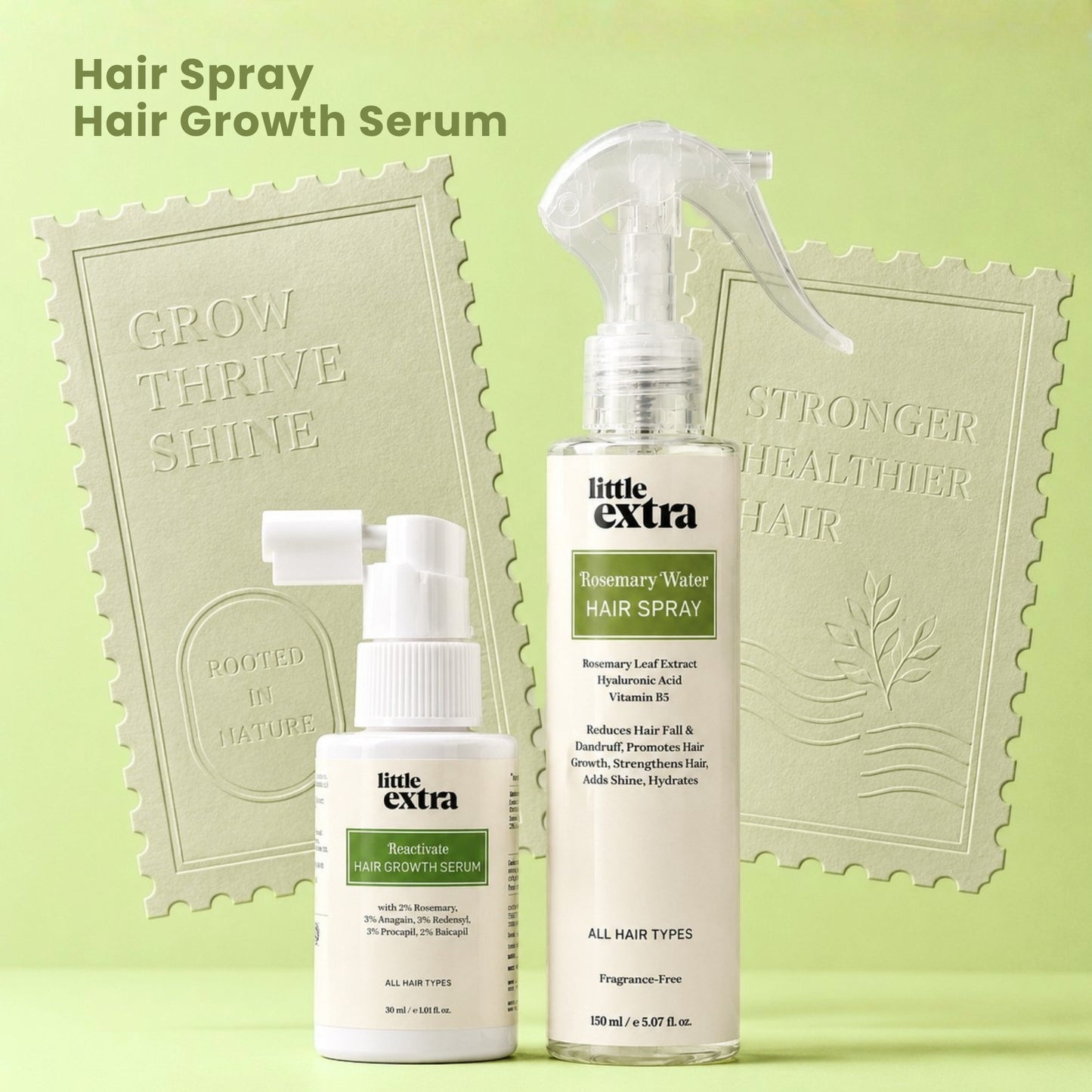 Rosemary Hair Growth Kit | Rosemary Hair Spray & Reactivate Hair Growth Serum