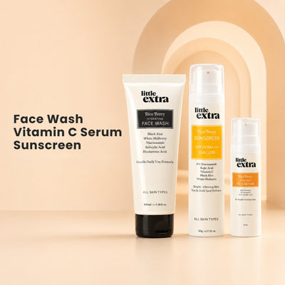 Glow Defense Trio | Rice Berry Face Wash, Vitamin C Serum & Sunscreen