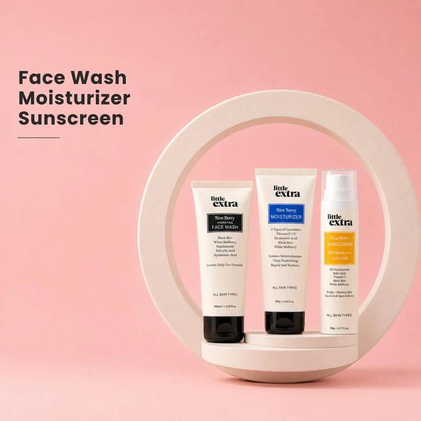 Everyday Essentials Trio | Rice Berry Face Wash, Moisturizer & Sunscreen