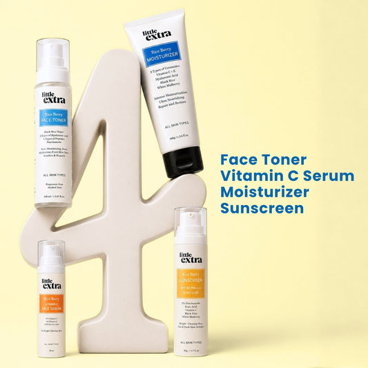 Glow Maintenance Quad | Rice Berry Toner, Vitamin C Serum, Moisturizer & Sunscreen