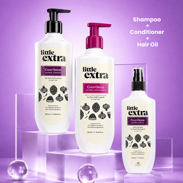 Complete Hair Fall Control Kit | Coco Onion Hair Fall Control Oil, Shampoo & Conditioner