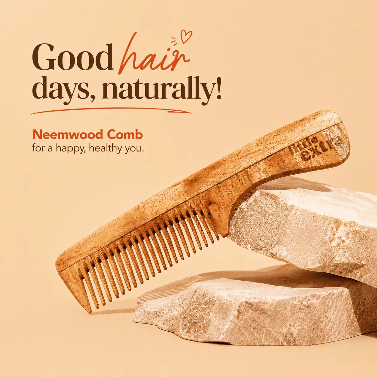 Wooden Neem Comb for Hair Growth