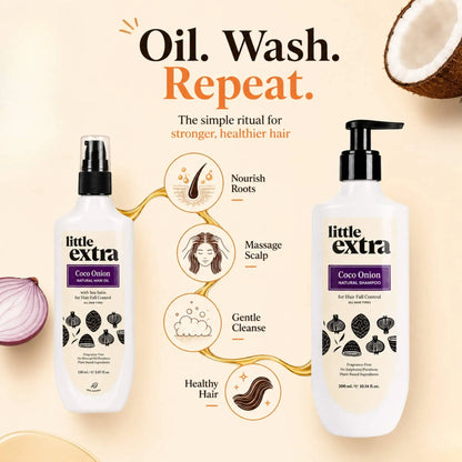 Hair Fall Control Duo | Coco Onion Hair Fall Oil & Shampoo