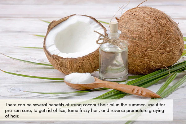 coconut hair oil benefits during summer