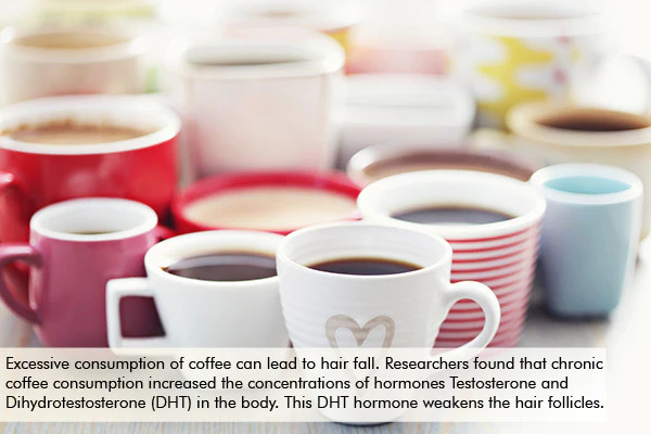 excess coffee consumption may lead to hair fall
