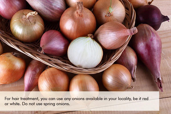 what type of onions can you use for hair treatment?
