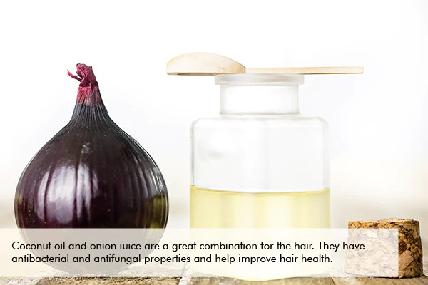 can coconut oil and onion juice together improve hair health?
