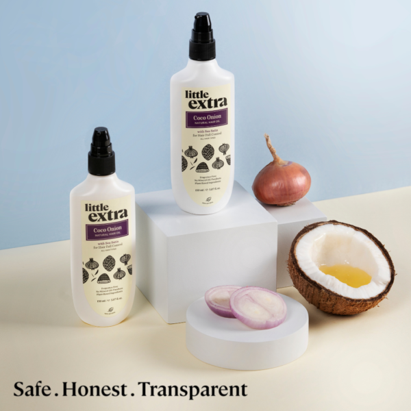 safe honest transparent-little extra coco onion hair oil