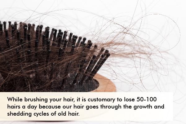 how much hair fall is normal when brushing?