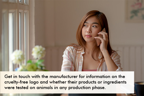 customers can also contact the manufacturers about the cruelty-free logo