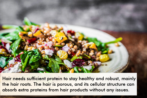 consume more protein-rich foods to regain hair strength