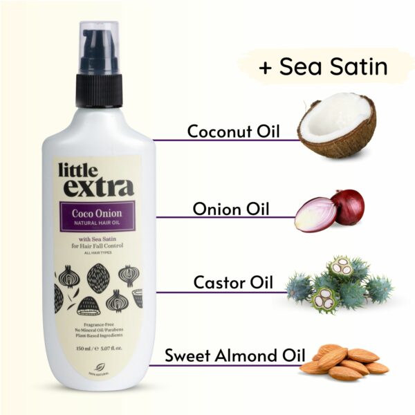 Coco Onion Natural Hair Oil to Control Hair Fall - Little Extra