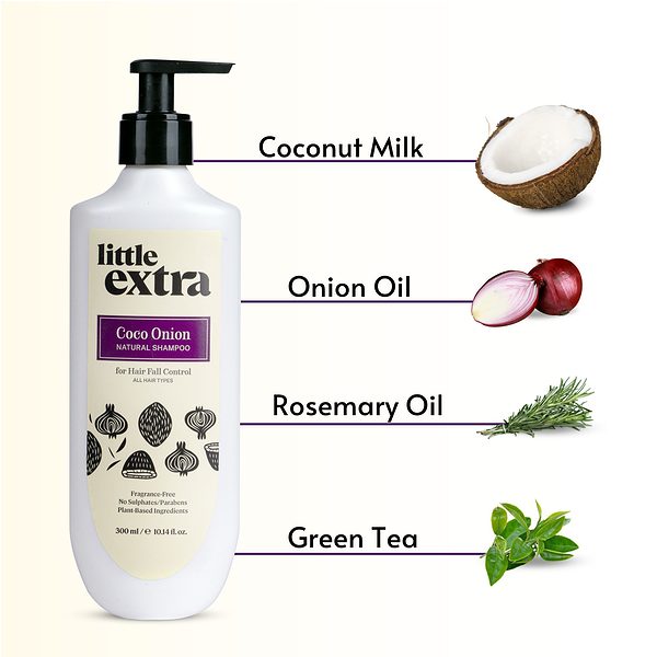 little extra shampoo with coconut and onion