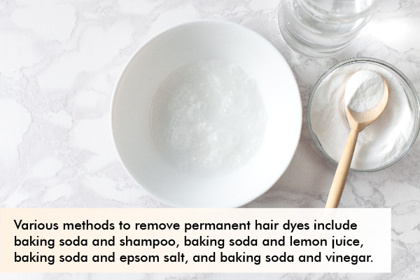 ways to remove permanent hair dyes using baking soda