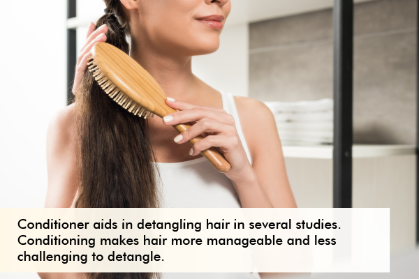applying hair conditioner can help detangle your hair